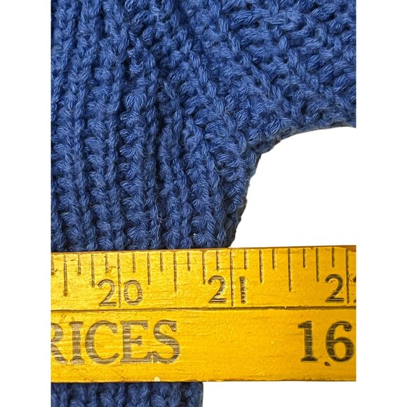VTG Hardwood & Pine Men Medium Blue Ribbed Knit Sweater Cotton Preppy Y2K - Picture 8 of 12